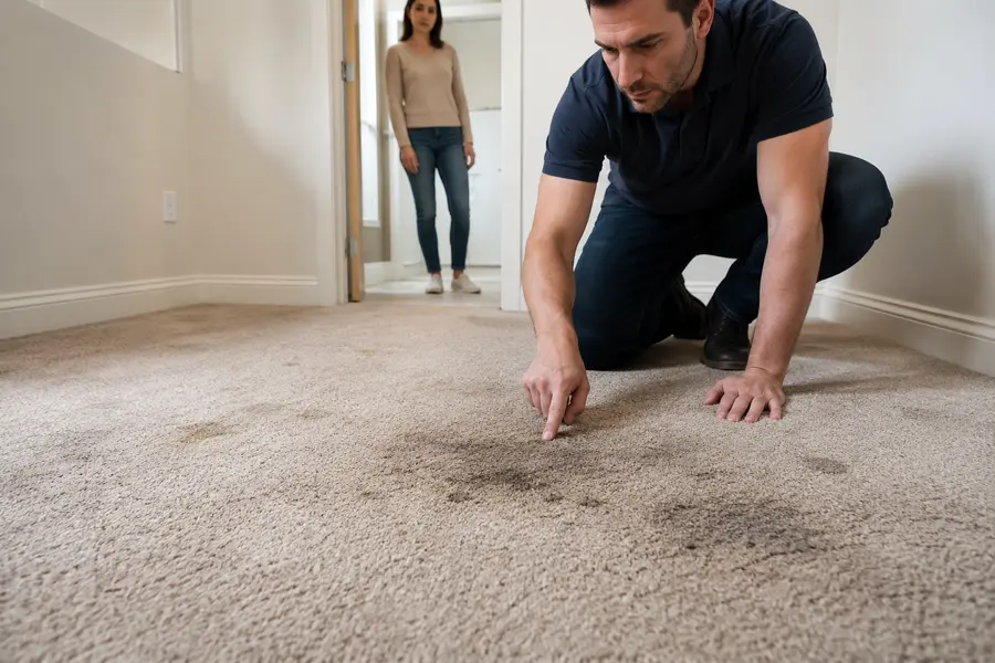 Professional hot water extraction carpet cleaning